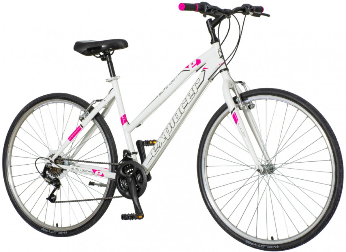 Велосипед EXPLORER Lady MTB 28 19 белый розовый черный