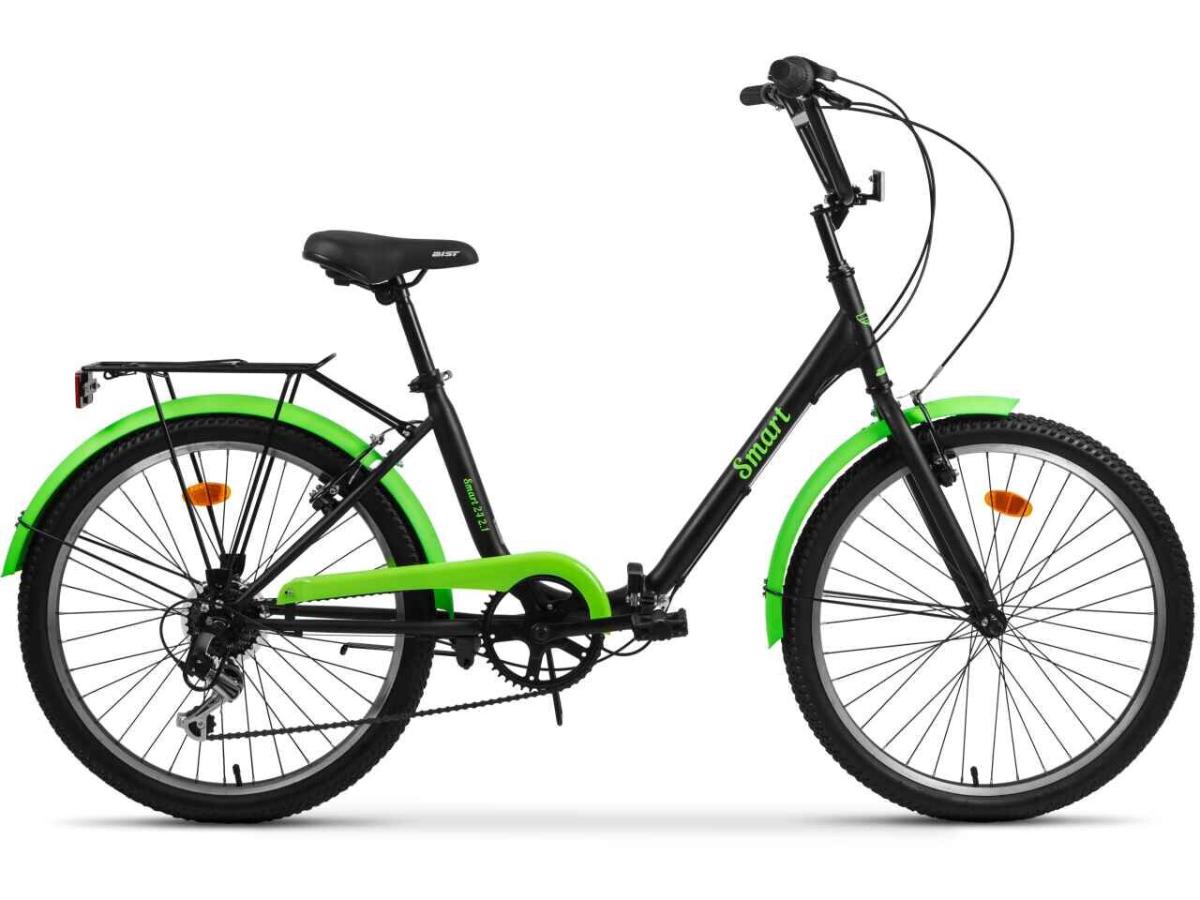 Велосипед AIST Smart 24 1.1 24 черный зеленый