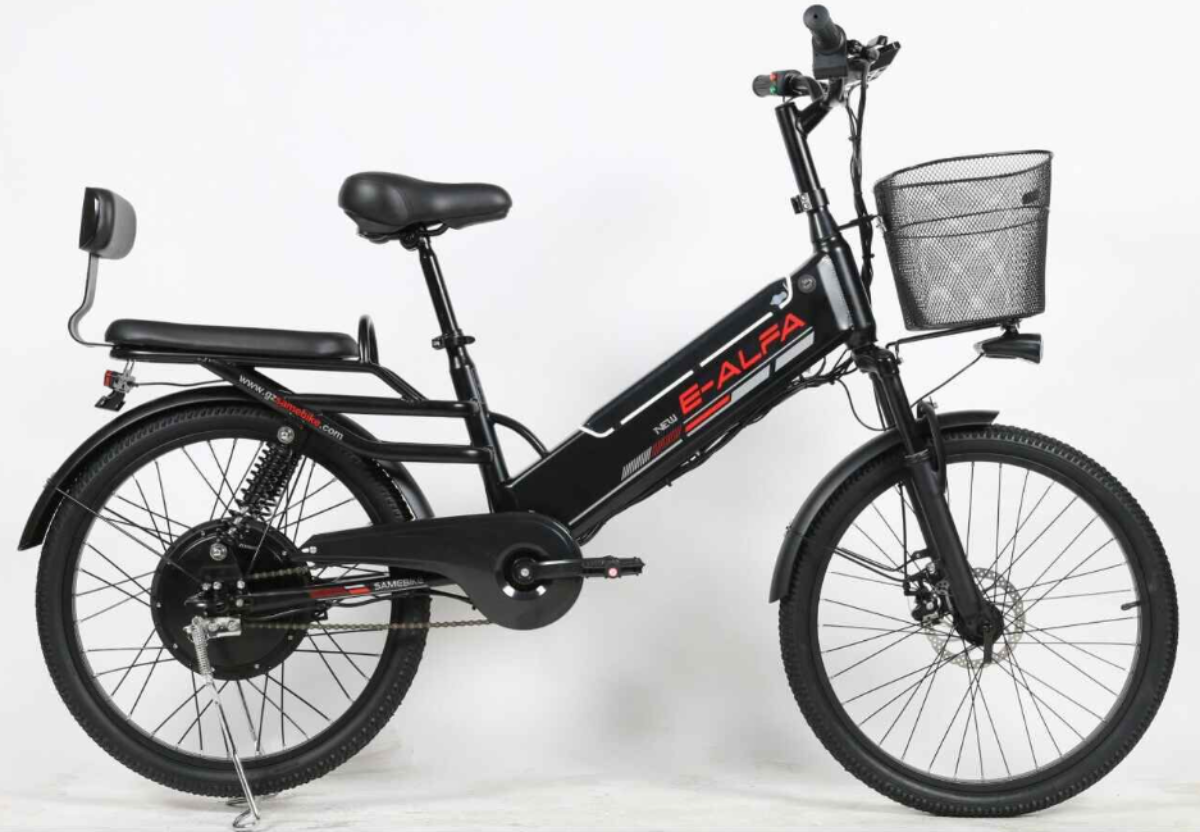 Электровелосипед SameBike Е-ALFA NEW 24 SB-E-ALFA500-48/13 чёрный