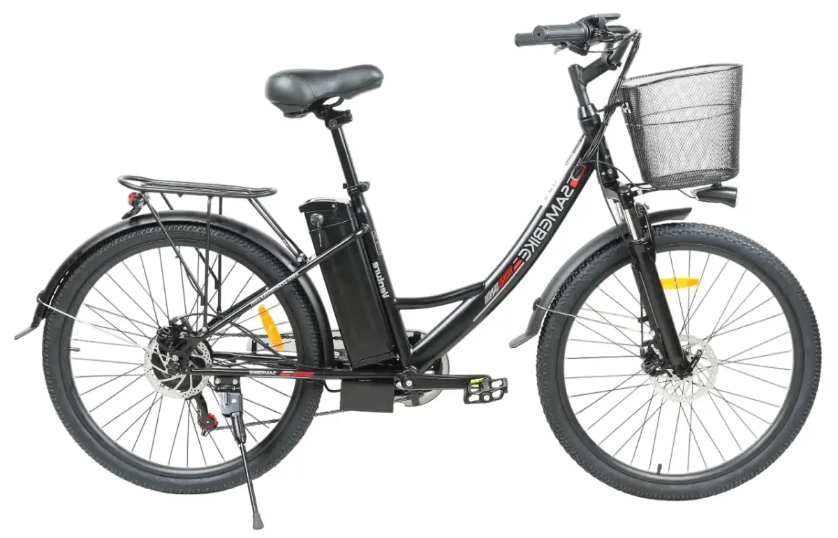 Электровелосипед SameBike VENTURE-350 черный серебристый