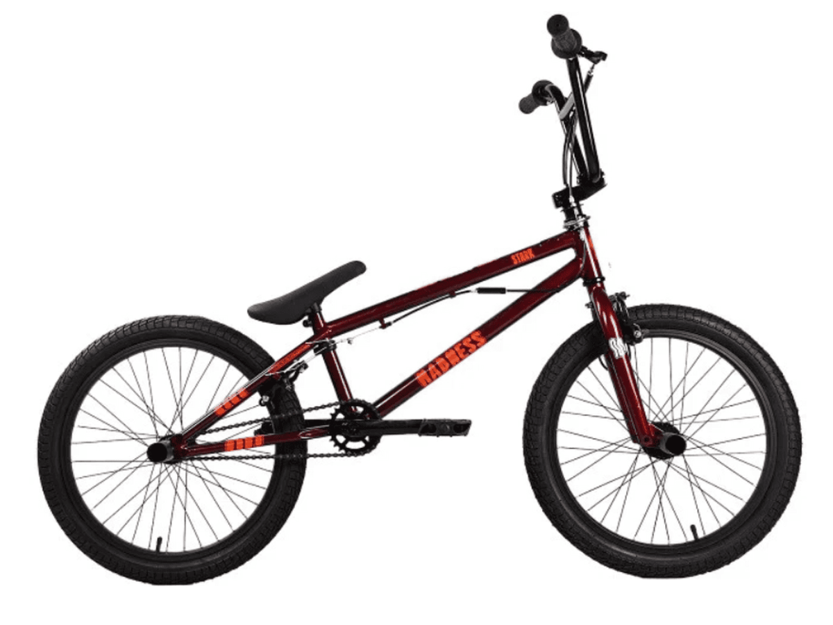 Велосипед Stark'25 Madness BMX 3 20 бордовый/оранжевый/черный