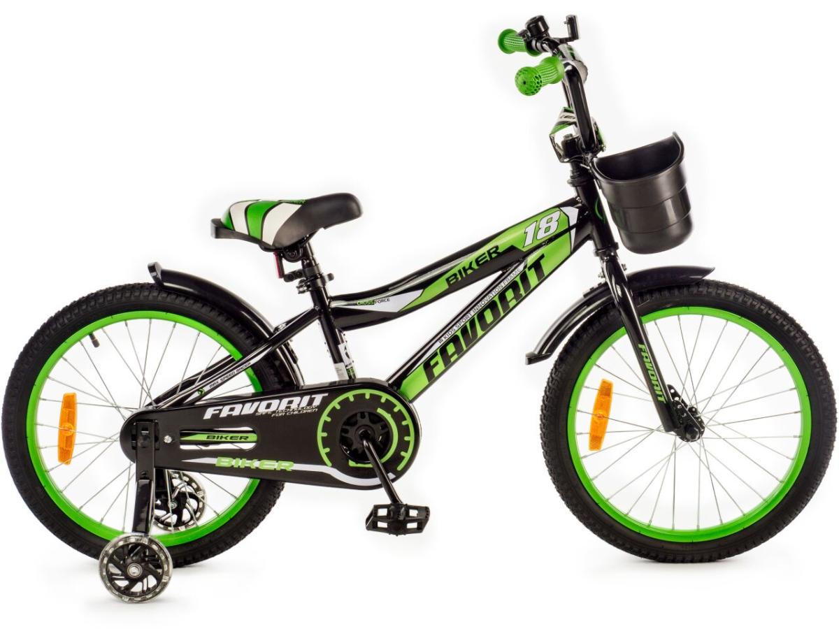 Велосипед FAVORIT BIKER 18 черный зеленый