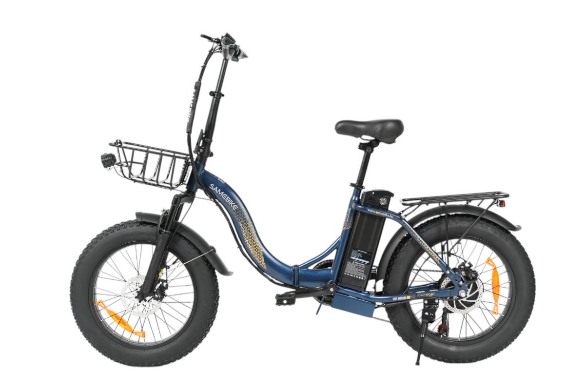 Электровелосипед SameBike City Master Fat 20 синий
