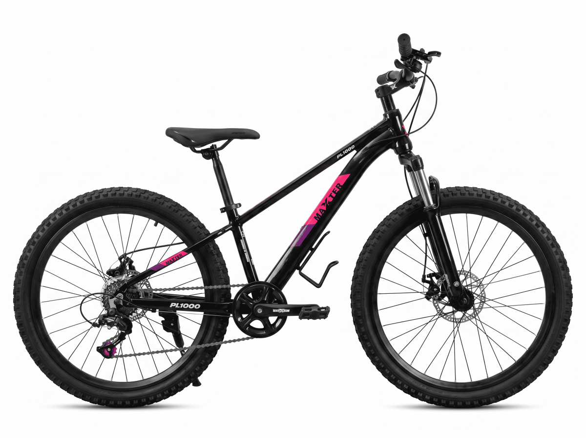 Велосипед Maxter PL1000 suspension 24 черно-розовый