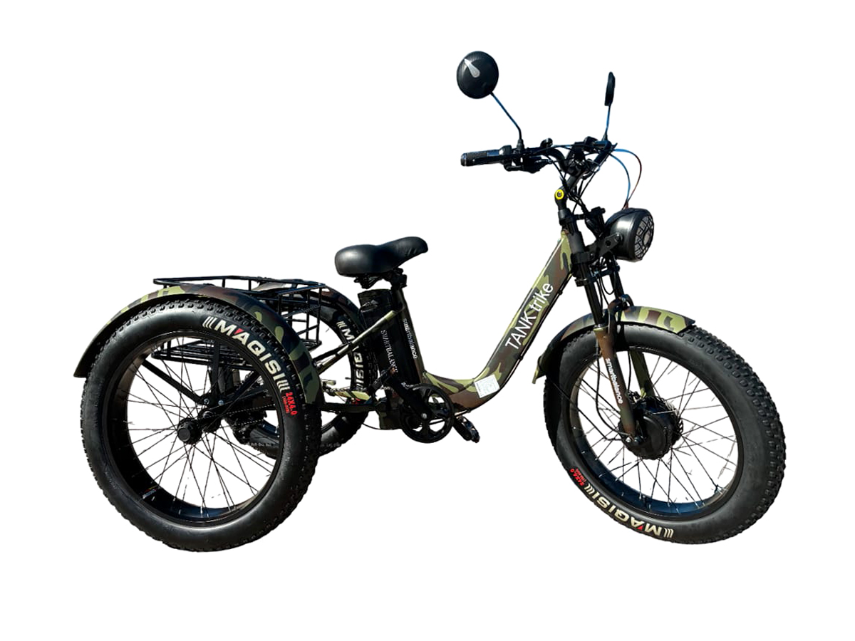Электровелосипед SmartBalance Tank trike зеленый