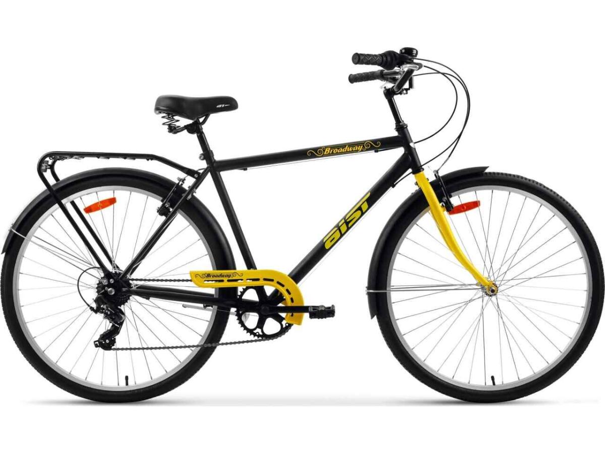 Велосипед AIST Broadway 28 20 черный желтый